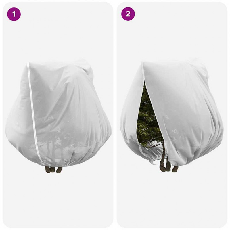 Osłony Fleece dla Roślin Przed Przymrozkami 3 pcs Biały