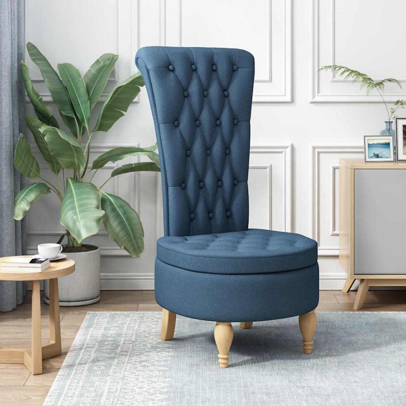 Fotel typu slipper Niebieski 56,5 x 70 x 110 cm tkanina