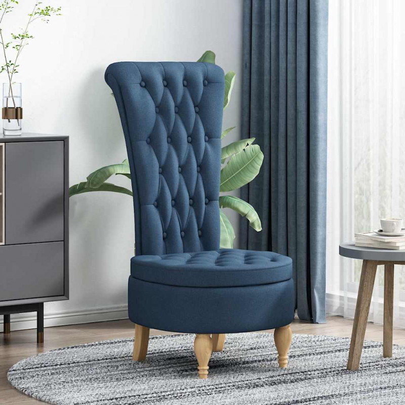 Fotel typu slipper Niebieski 56,5 x 70 x 110 cm tkanina