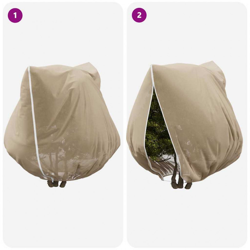 Osłony Fleece dla Roślin Przed Przymrozkami 3 pcs Beżowy