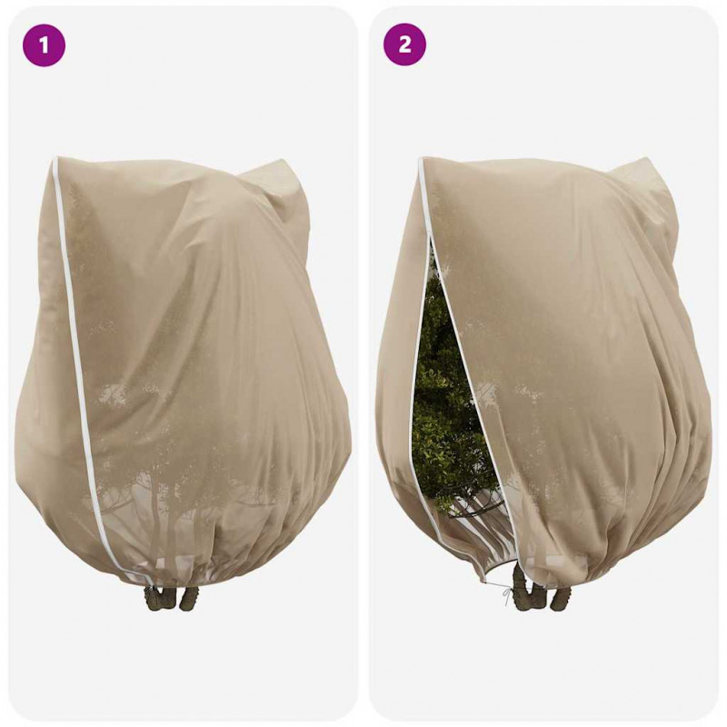 Osłony Fleece dla Roślin Przed Przymrozkami 3 pcs Beżowy