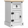 Stolik nocny Corona Biały 35 x 32,5 x 58 cm Lite drewno sosnowe
