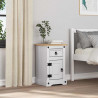 Stolik nocny Corona Biały 35 x 32,5 x 58 cm Lite drewno sosnowe