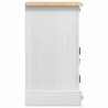 Stolik nocny Corona Biały 35 x 32,5 x 58 cm Lite drewno sosnowe