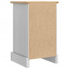 Stolik nocny Corona Biały 35 x 32,5 x 58 cm Lite drewno sosnowe