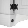 Stolik nocny Corona Biały 35 x 32,5 x 58 cm Lite drewno sosnowe
