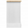 Stolik nocny Corona Biały 35 x 32,5 x 58 cm Lite drewno sosnowe