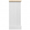 Stolik nocny Corona Biały 35 x 32,5 x 74 cm Lite drewno sosnowe