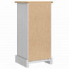 Stolik nocny Corona Biały 35 x 32,5 x 74 cm Lite drewno sosnowe