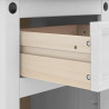 Stolik nocny Corona Biały 45 x 35 x 64 cm Lite drewno sosnowe