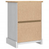 Stolik nocny Corona Biały 45 x 35 x 64 cm Lite drewno sosnowe