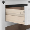 Stolik nocny Corona Biały 45 x 35 x 64 cm Lite drewno sosnowe