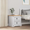 Stolik nocny Corona Biały 53 x 39 x 47 cm Lite drewno sosnowe