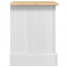 Stolik nocny Corona Biały 53 x 39 x 47 cm Lite drewno sosnowe