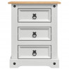 Stolik nocny Corona Biały 53 x 39 x 66 cm Lite drewno sosnowe