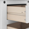 Stolik nocny Corona Biały 53 x 39 x 66 cm Lite drewno sosnowe