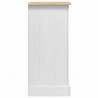 Stolik nocny Corona Biały 53 x 39 x 84 cm Lite drewno sosnowe