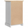 Stolik nocny Corona Biały 53 x 39 x 84 cm Lite drewno sosnowe