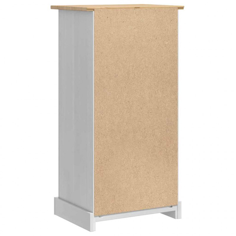 Stolik nocny Corona Biały 53 x 39 x 103 cm Lite drewno sosnowe