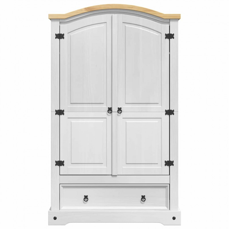 Garderoba Corona Biały 101 x 52 x 170 cm Lite drewno sosnowe