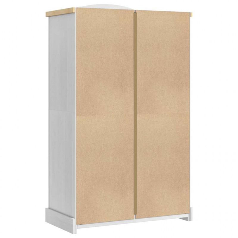 Garderoba Corona Biały 101 x 52 x 170 cm Lite drewno sosnowe