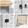 Garderoba Corona Biały 101 x 52 x 170 cm Lite drewno sosnowe