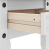 Stolik końcowy Corona Biały 50 x 50 x 50 cm Lite drewno sosnowe