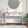 Stolik końcowy z szufladą Corona Biały 114 x 34,5 x 73 cm