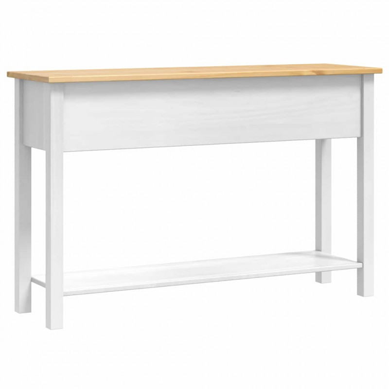 Stolik końcowy z szufladą Corona Biały 114 x 34,5 x 73 cm