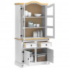Bufet Corona Biały 100 x 48,5 x 179 cm Lite drewno sosnowe