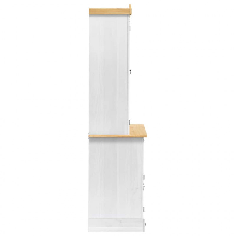 Bufet Corona Biały 100 x 48,5 x 179 cm Lite drewno sosnowe