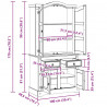 Bufet Corona Biały 100 x 48,5 x 179 cm Lite drewno sosnowe