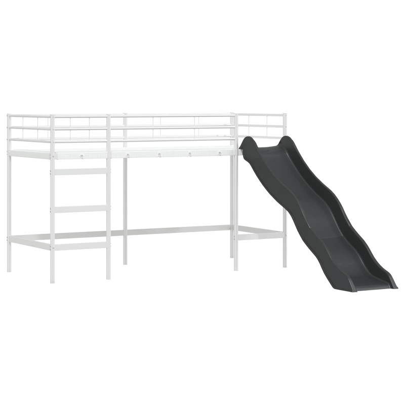 Łóżko piętrowe dla dzieci Biały i niebieski 90 x 190 cm Metal
