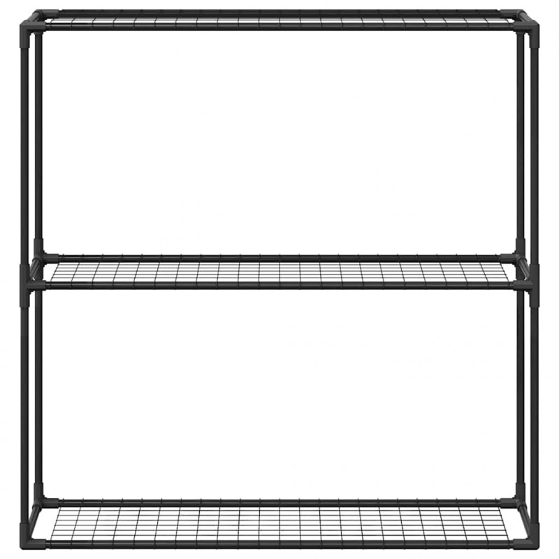3-poziomowy stojak na rośliny Czarny 100 x 32 x 102 cm Stal