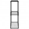 3-poziomowy stojak na rośliny Czarny 100 x 32 x 102 cm Stal
