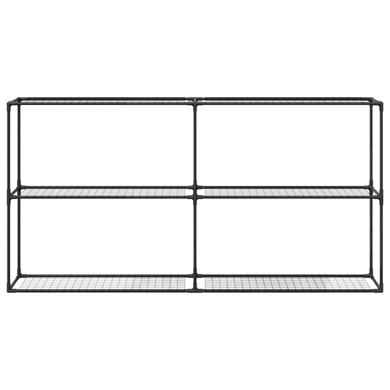 3-poziomowy stojak na rośliny Czarny 200 x 32 x 104 cm Stal