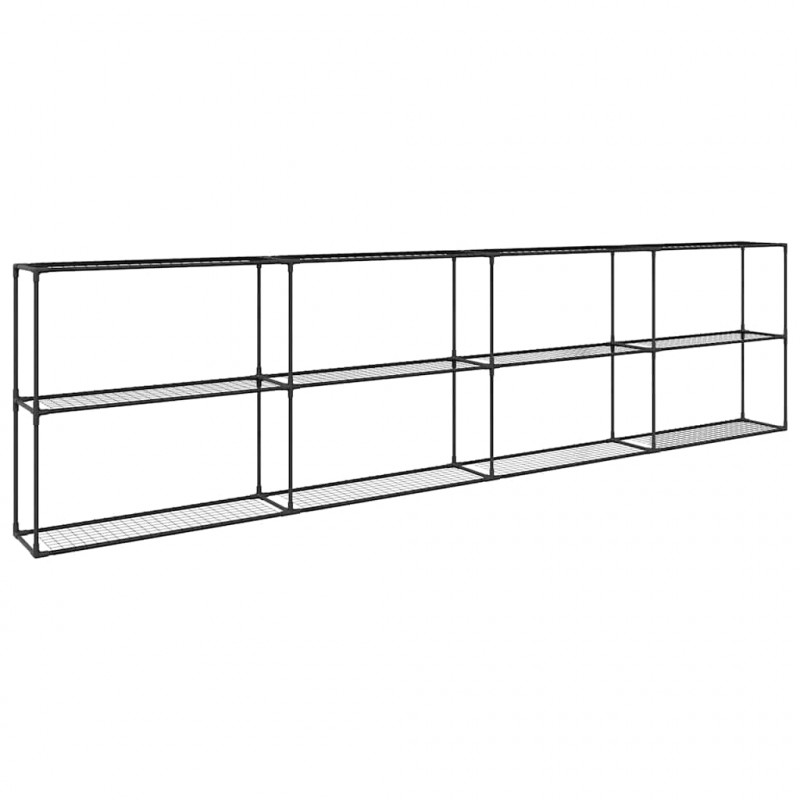 3-poziomowy stojak na rośliny Czarny 400 x 32 x 104 cm Stal