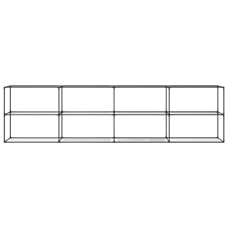 3-poziomowy stojak na rośliny Czarny 400 x 32 x 104 cm Stal