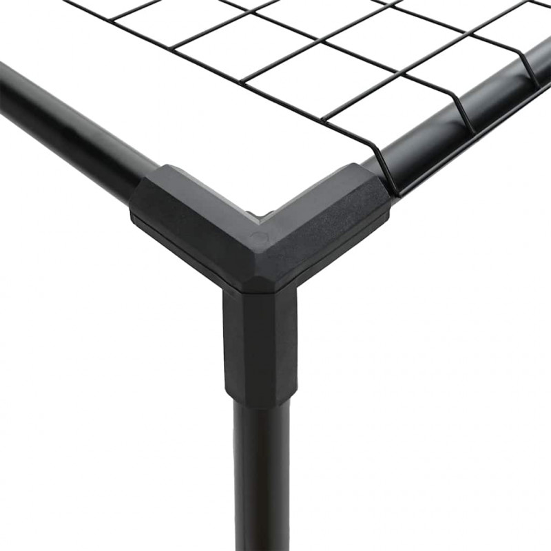 3-poziomowy stojak na rośliny Czarny 400 x 32 x 104 cm Stal