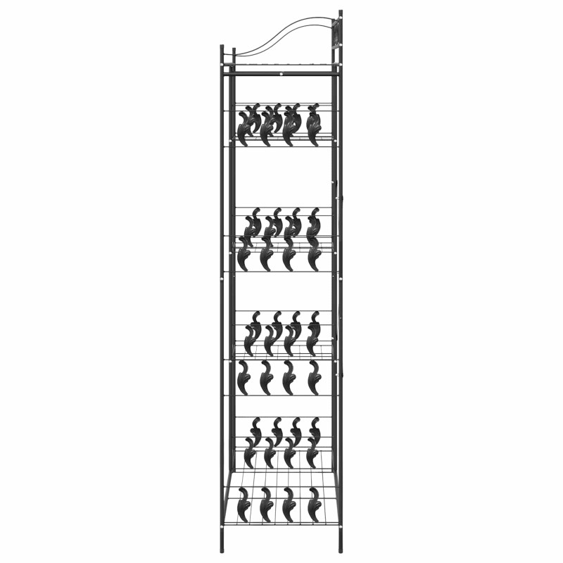 Otwy garderoba z półką Czarny 101 x 43 x 188 cm Stal