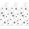 Ogrodzenie Ogrodowe Z blokadą 3 pcs Czarny 112 x 39,5 cm Stal