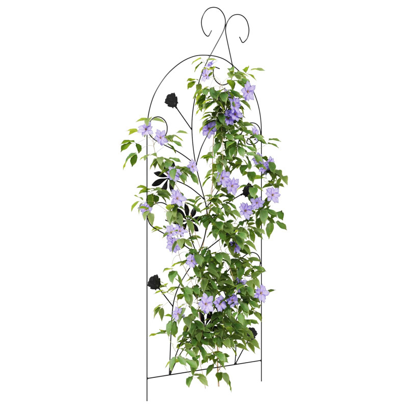Ogrodzenie Ogrodowe Z blokadą 3 pcs Czarny 112 x 39,5 cm Stal