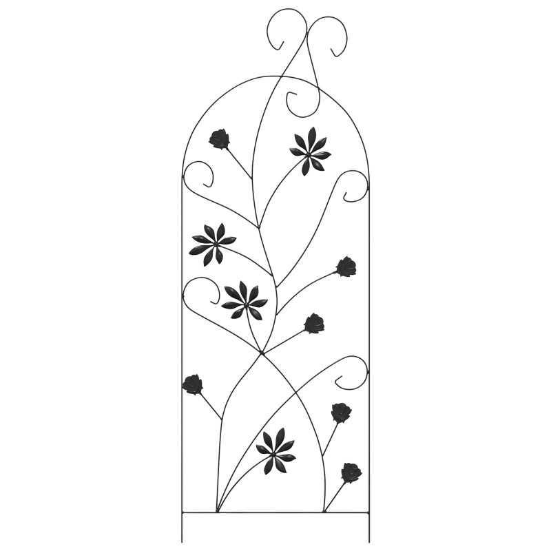 Ogrodzenie Ogrodowe Z blokadą 3 pcs Czarny 112 x 39,5 cm Stal