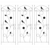 Ogrodzenie Ogrodowe 3 pcs Czarny 110 x 40 cm Stal