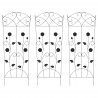 Ogrodzenie Ogrodowe 3 pcs Czarny 110,5 x 42,5 cm Stal