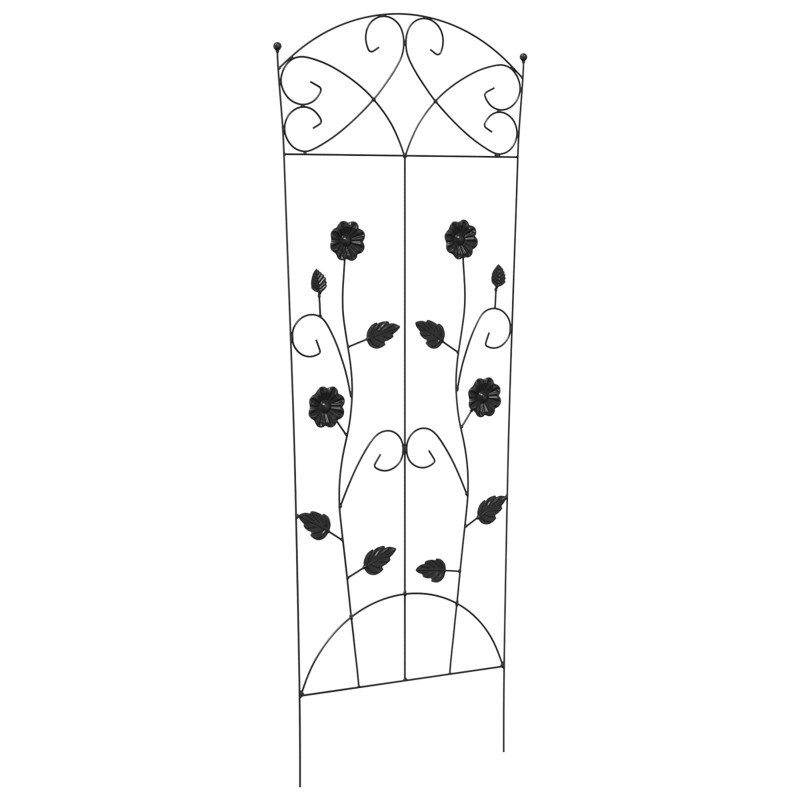 Ogrodzenie Ogrodowe 3 pcs Czarny 110,5 x 42,5 cm Stal