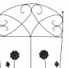 Ogrodzenie Ogrodowe 3 pcs Czarny 110,5 x 42,5 cm Stal
