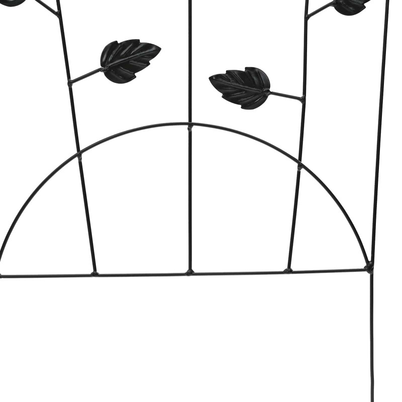 Ogrodzenie Ogrodowe 3 pcs Czarny 110,5 x 42,5 cm Stal