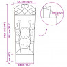 Ogrodzenie Ogrodowe 3 pcs Czarny 110,5 x 42,5 cm Stal