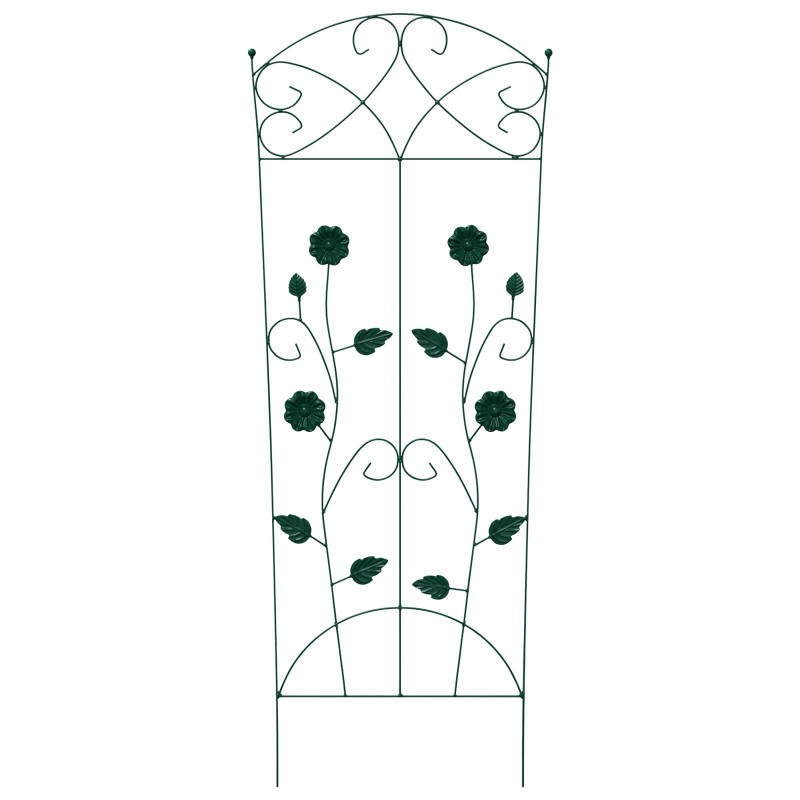 Ogrodzenie Ogrodowe 3 pcs Zielony 110,5 x 42,5 cm Stal